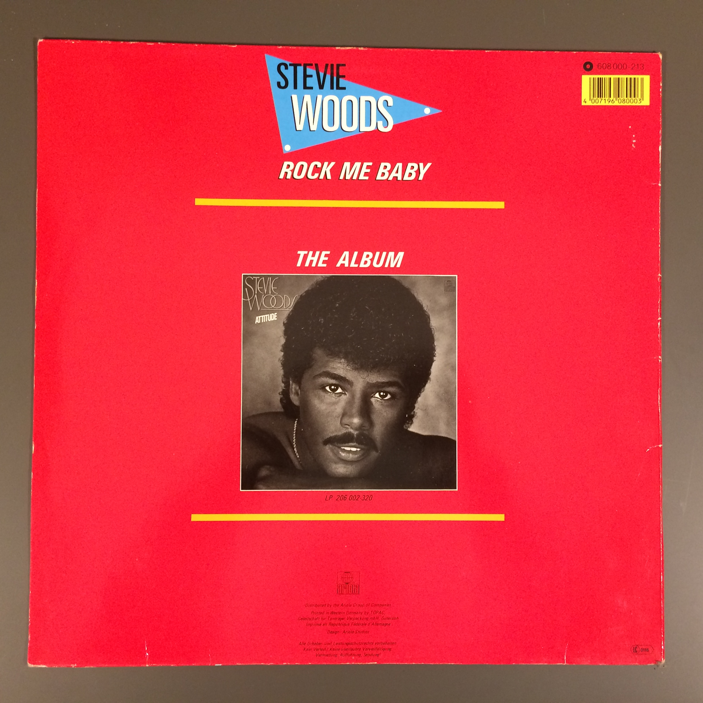 Rock Me Baby - Stevie Woods (kapak - arka yüz) Rock Me Baby - Stevie Woods