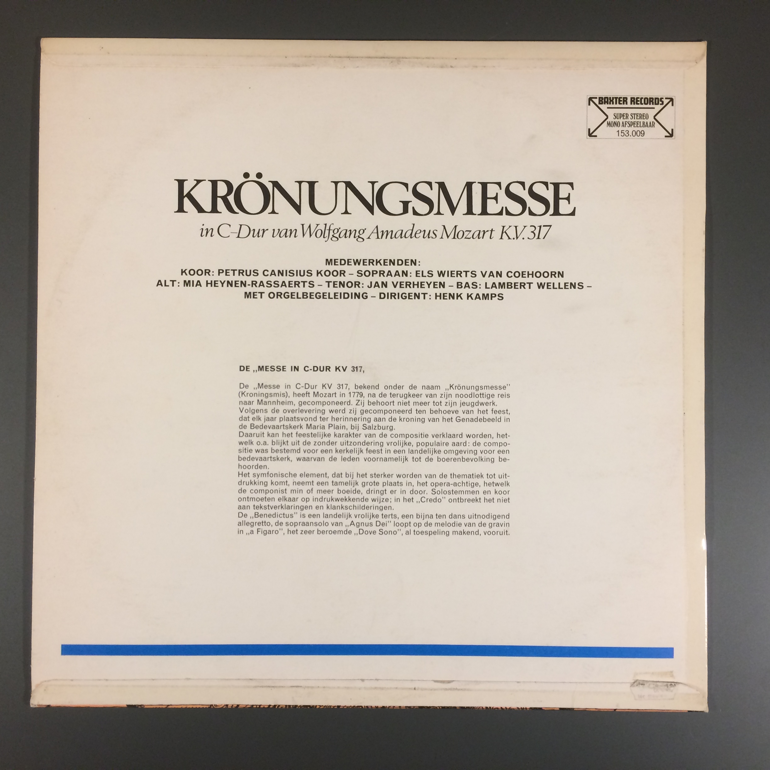 Kronungsmesse - Mozart (kapak - arka yüz) Kronungsmesse - Mozart
